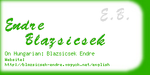 endre blazsicsek business card